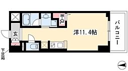 御幸レジデンス丸の内 ワンルームの間取図画像