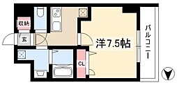 エスリード大須デュオ 1Kの間取図画像