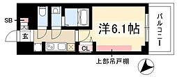プレサンス上前津ディアシス 1Kの間取図画像