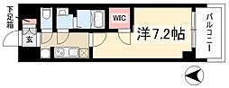 プレサンス丸の内アデル 1Kの間取図画像