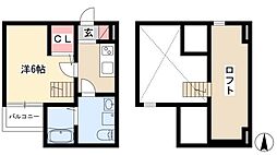 TEODORA浅間町 1Kの間取図画像