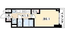 プレサンスSAKAE白川公園2 1Kの間取図画像