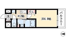 インプルーブ鶴舞 1Kの間取図画像