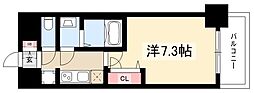 プレサンス栄フェル 1Kの間取図画像
