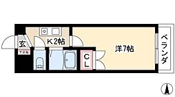 ビハーラ白壁 1Kの間取図画像