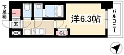アドバンス名古屋シュテルン 1Kの間取図画像