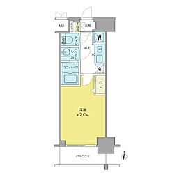 プレサンス栄ブリオ 1LDKの間取図画像