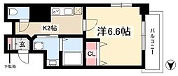 ザレジデンス志賀本通 1Kの間取図画像