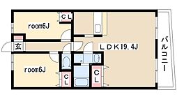 マ・ピエスE3 2LDKの間取図画像