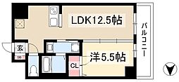 プレサンス新栄アーバンフロー 1LDKの間取図画像