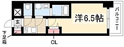 S-RESIDENCE今池駅前 1Kの間取図画像