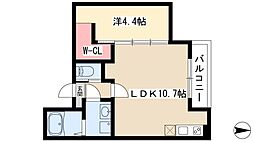 MOVE本陣 1LDKの間取図画像