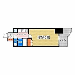 プレサンス名古屋城前 1Kの間取図画像