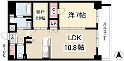 L&Cレジデンス鶴舞公園 1SLDKの間取図画像