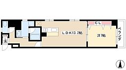 BPRレジデンス金山 1LDKの間取図画像