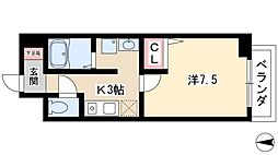 アンナマリエ 1Kの間取図画像