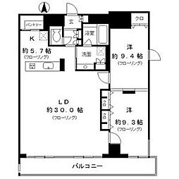 RESIDIA東桜2 2LDKの間取図画像