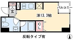 グランアベニュー栄 ワンルームの間取図画像