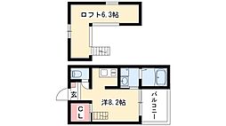 ロワール名古屋 ワンルームの間取図画像