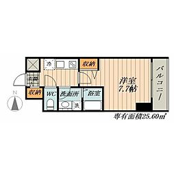 THE RESIDENCE OF NAGOYA T03(旧:LOC'S Shon 1Kの間取図画像