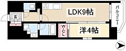プレサンスロジェ千種内山 1LDKの間取図画像