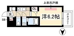 プレリス花の木オルディア 1Kの間取図画像