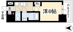 メイクスアート上前津6 1Kの間取図画像