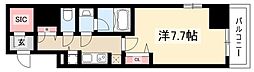 セイワパレス丸の内駅前プレミア 1Kの間取図画像
