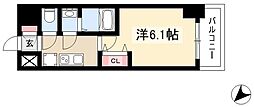 アステリ鶴舞エーナ 1Kの間取図画像