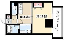 さくらヒルズニシキプラチナムレジデンス 1DKの間取図画像
