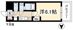 プレサンス太閤通ファシール 1Kの間取図画像