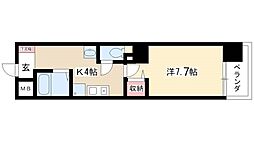 グレイス今池 1Kの間取図画像