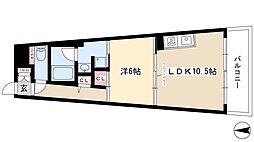 SLANTWALLS 1LDKの間取図画像