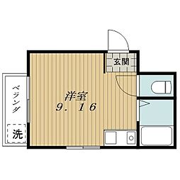 メゾン伊勢山 ワンルームの間取図画像
