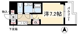プレサンス丸の内レジデンス2 1Kの間取図画像
