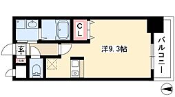 ライジングコート名古屋駅南 ワンルームの間取図画像