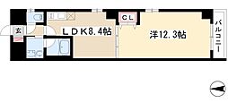 BSRESIDENCESAKAE 1LDKの間取図画像