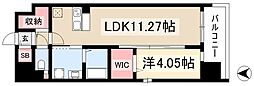 プレイズシード車道スクエア 1LDKの間取図画像