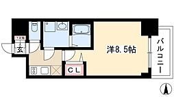 プレサンス池下トレス ワンルームの間取図画像