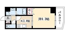 ルシャンパーニュ 1Kの間取図画像