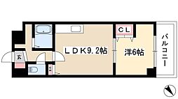 名古屋市中区新栄1丁目マンション 1LDKの間取図画像