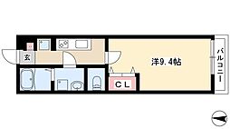 リブリ・arcobaleno 1Kの間取図画像