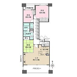 セントラルガーデンレジデンス2E棟 3LDKの間取図画像