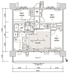ファミリアーレ名古屋ブライト 3LDKの間取図画像