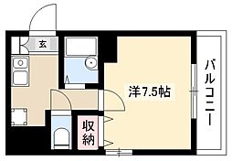タウンコートパル 1Kの間取図画像