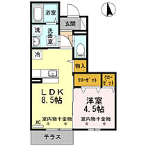 セジュール・エーA棟 A103 ｜ 富山県高岡市角（賃貸アパート1LDK・1階・35.08㎡） その2