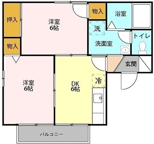 ボナールU ｜埼玉県富士見市ふじみ野西４丁目(賃貸アパート2DK・2階・42.11㎡)の写真 その2