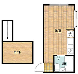 エクレール21 ワンルームの間取図画像