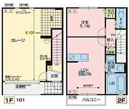 入間郡三芳町大字藤久保アパート 1LDKの間取図画像