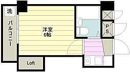 アメリカンドリーム 1Kの間取図画像
